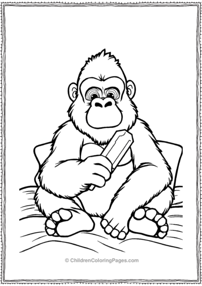 Gorilla-Eating-A-Popsicle Free PDF Printable