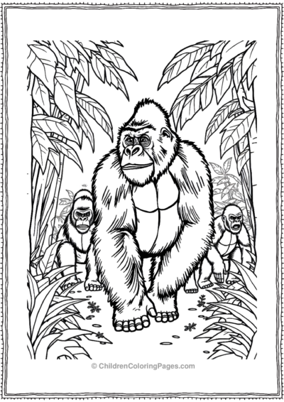 Gorilla-Exploring-The-Jungle Free PDF Printable