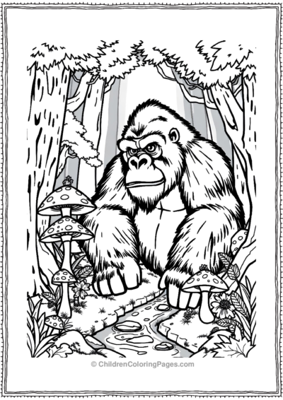 Gorilla-In-A-Fantase-Forest Free PDF Printable