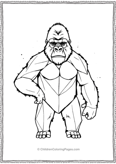 Gorilla-Standing-Proudly Free PDF Printable