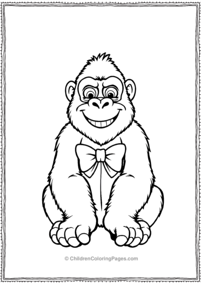 Gorilla-Wearing-A-Bow Free PDF Printable