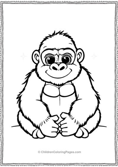 Gorilla-With-Sparkly-Eyes Free PDF Printable