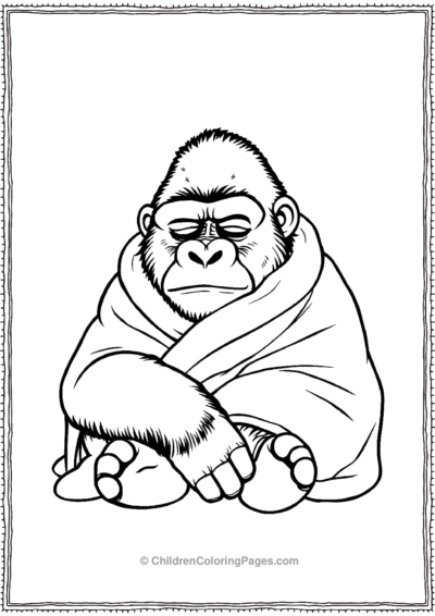 Gorilla-Wrapped-In-A-Blanket Free PDF Printable