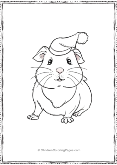 Guina-Pig-In-A-Christmas-Hat Free PDF Printable