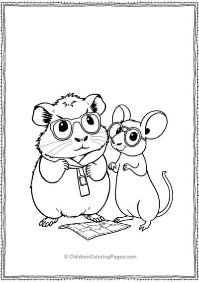 Guinea-Pig-And-A-Mouse-Playing-Detective Free PDF Printable