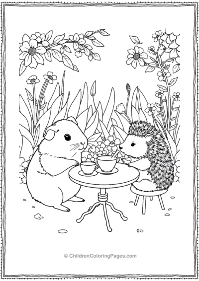 Guinea-Pig-At-A-Tea-Party-With-Mr-Hedgehog Free PDF Printable