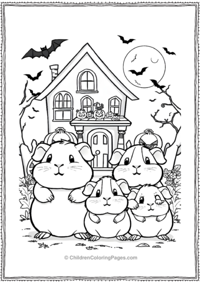 Guinea-Pig-Celebrating-Halloween Free PDF Printable