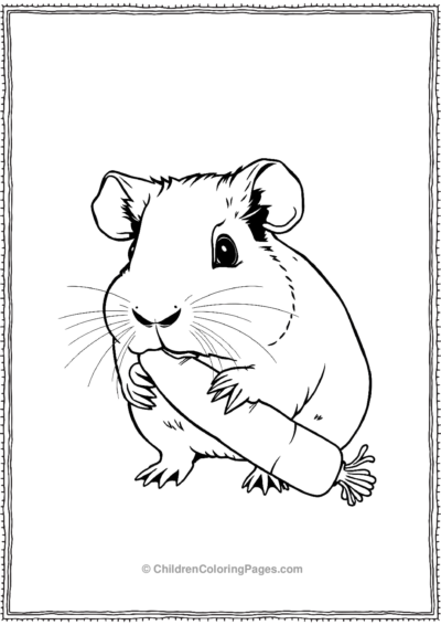 Guinea-Pig-Eating-A-Carrot Free PDF Printable