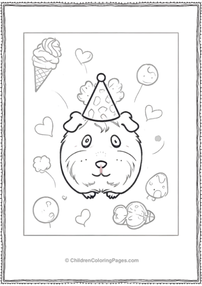 Guinea-Pig-In-A-Party-Hat Free PDF Printable