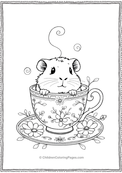 Guinea-Pig-Peeking-Out-Of-A-Teacup Free PDF Printable