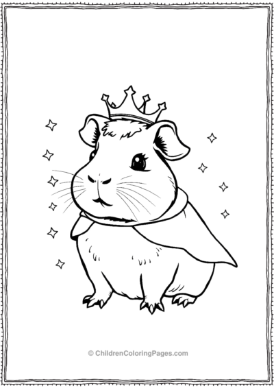 Guinea-Pig-Wearing-A-Crown Free PDF Printable