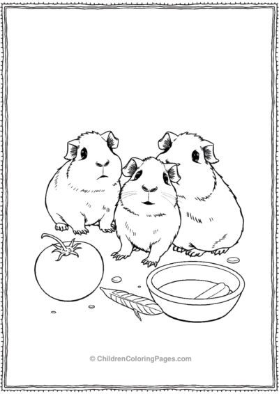 Guinea-Pigs-Eating-Vegetables Free PDF Printable