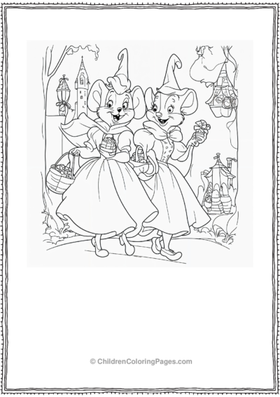 Gus And Jaq In Ghost Costumes Free PDF Printable