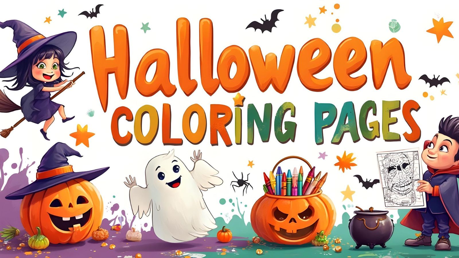 Halloween Coloring Pages For Some Spookiness – Free PDF Printables🕸️🖍️