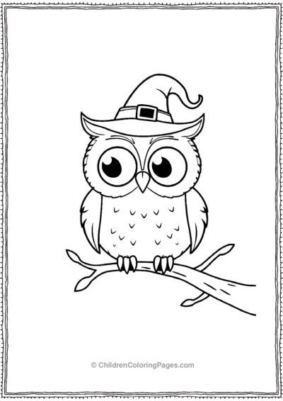 Halloween-Owl-on-a-Branch Free PDF Printable