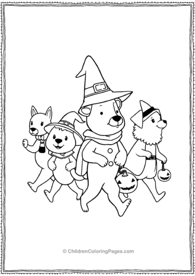 Halloween-Parade-with-Costumed-Animals Free PDF Printable