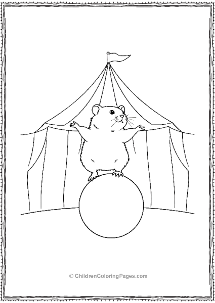 Hamster Balancing On A Ball Free PDF Printable