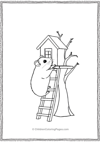 Hamster-Climbing-A-Small-Ladder Free PDF Printable