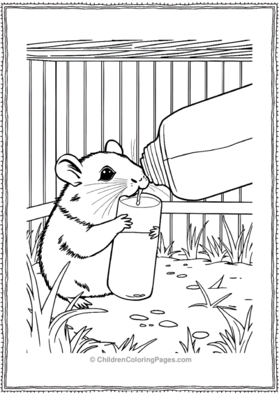 Hamster-Drinking-Water Free PDF Printable