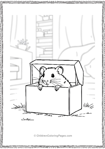 Hamster Hiding In A Tiny Box Free PDF Printable