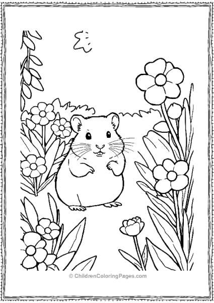 Hamster In A Garden Free PDF Printable