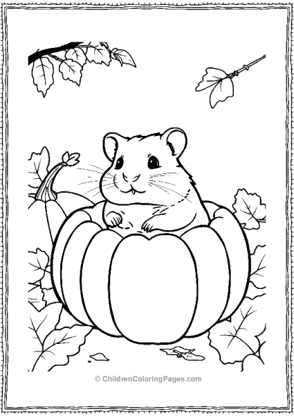 Hamster In A Pumpkin Free PDF Printable