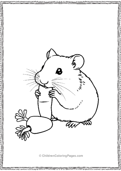 Hamster Nibbling A Carrot Free PDF Printable