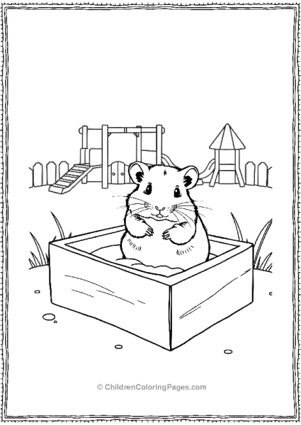 Hamster Playing In A Sandbox Free PDF Printable