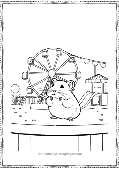 Hamster-Playing-In-An-Amusement-Park Free PDF Printable