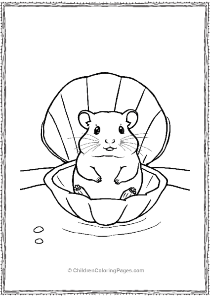 Hamster Sitting In A Shell Free PDF Printable