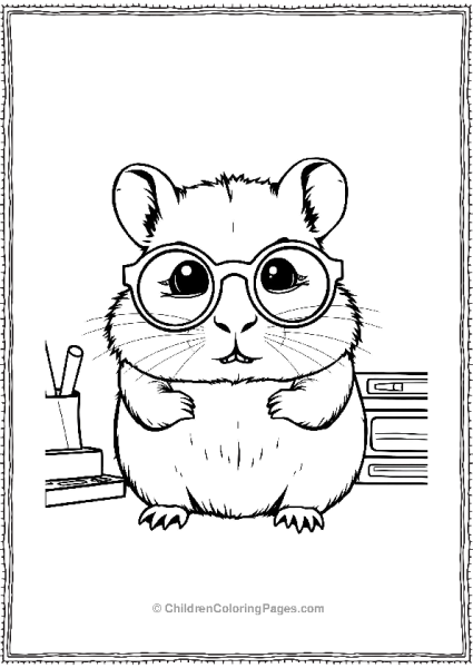 Hamster Wearing Glasses Free PDF Printable