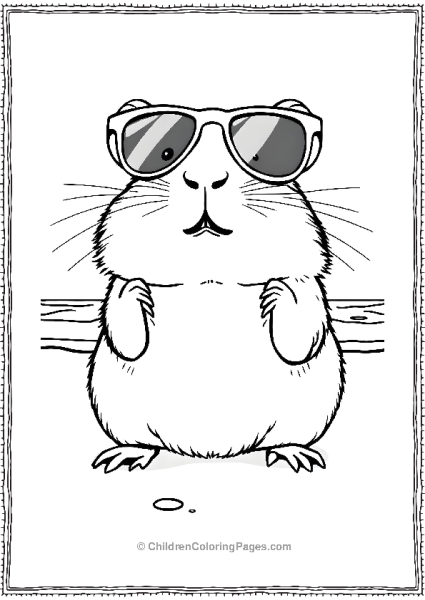 Hamster Wearing Sunglasses Free PDF Printable