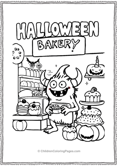 Haunted-Bakery-with-Monster-Treats Free PDF Printable