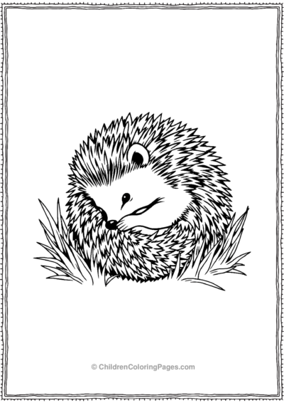 Hedgehog-Curled-Up-In-A-Ball Free PDF Printable