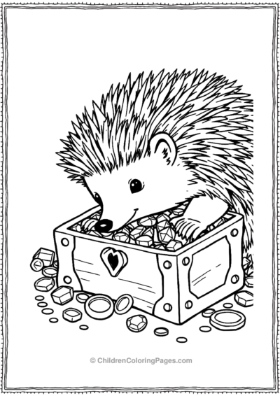 Hedgehog-Exploring-Jewels Free PDF Printable