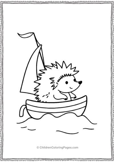 Hedgehog-In-A-Boat Free PDF Printable