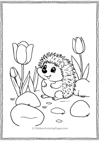 Hedgehog-In-A-Garden Free PDF Printable