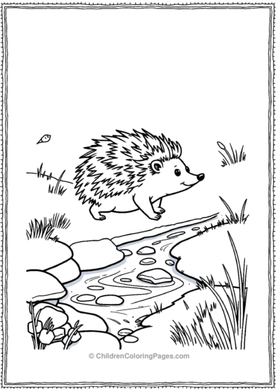 Hedgehog-On-A-Lake Free PDF Printable