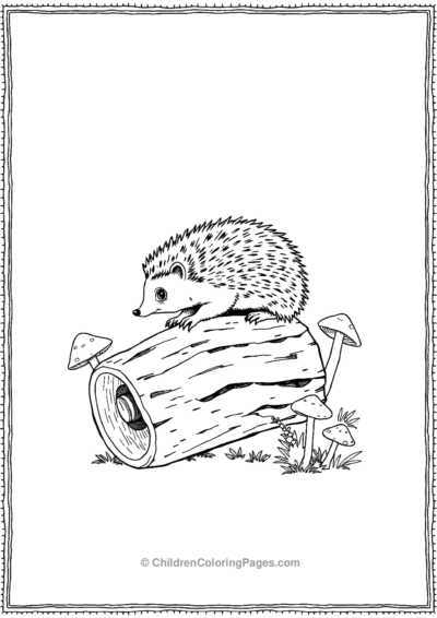 Hedgehog-On-A-Log Free PDF Printable