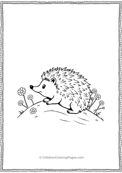 Hedgehog-On-A-Tiny-Hill Free PDF Printable