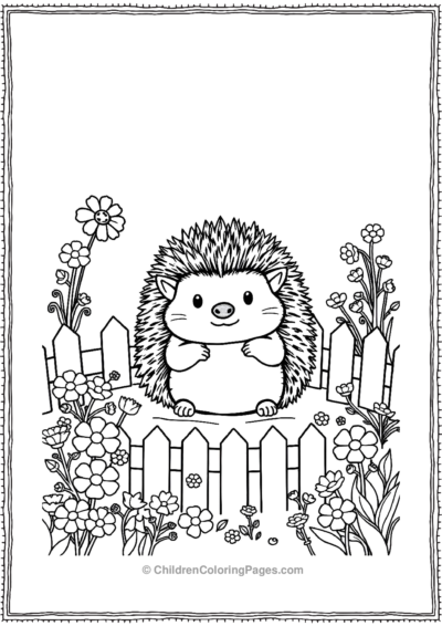 Hedgehog-Squishmallow-In-A-Garden Free PDF Printable