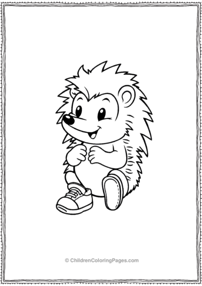 Hedgehog-Wearing-Boots Free PDF Printable