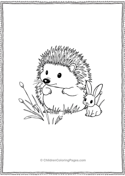 Hedgehog-With-His-Friend Free PDF Printable