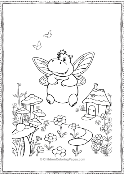 Hippo-As-A-Fairy Free PDF Printable