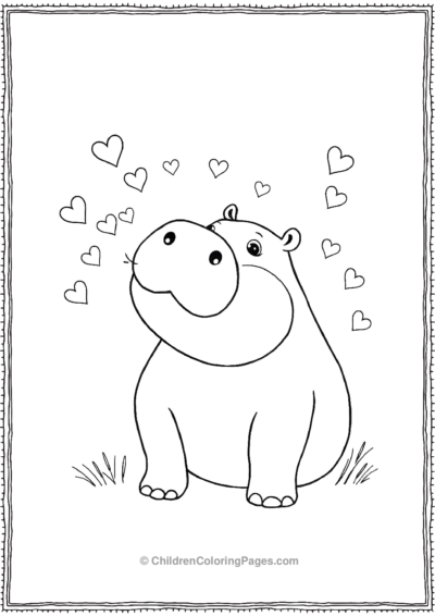 Hippo-Blowing-A-Kiss Free PDF Printable