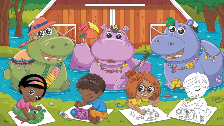 Hippo Coloring Pages