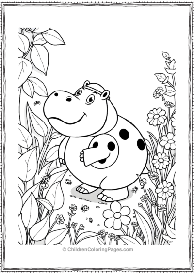 Hippo-Dressed-As-A-Ladybug Free PDF Printable