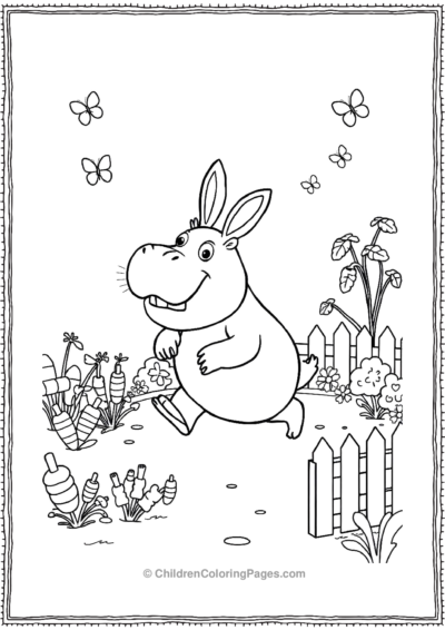 Hippo-In-A-Bunny-Costume Free PDF Printable