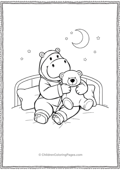 Hippo-In-A-Pajama-Onesie Free PDF Printable