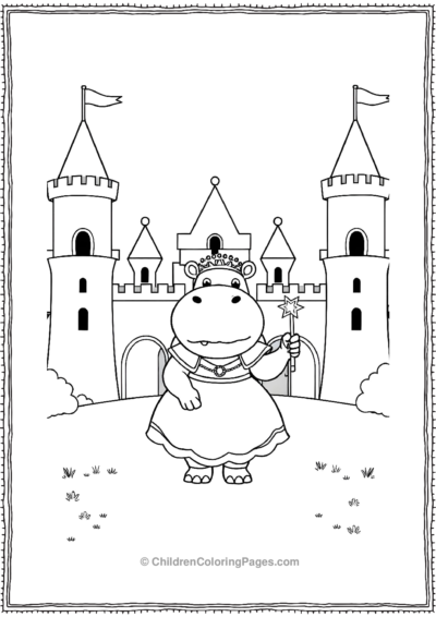 Hippo-In-A-Princess-Dress Free PDF Printable